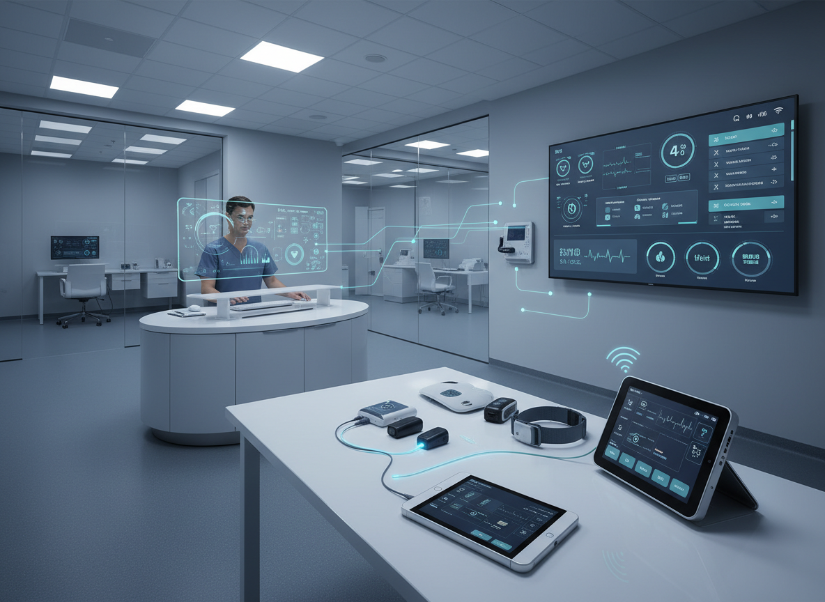 Connected healthcare IoT monitoring technology